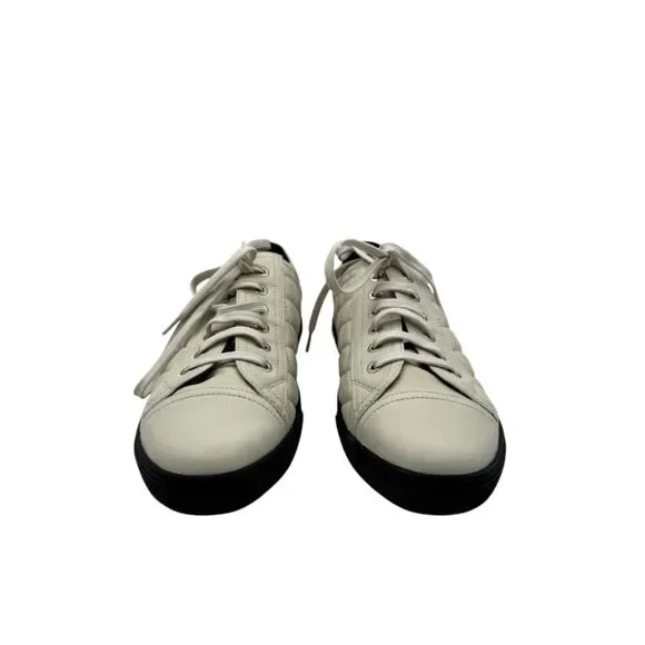 CHANEL Caviar Quilted CC Sneakers in Dark White – Size 40